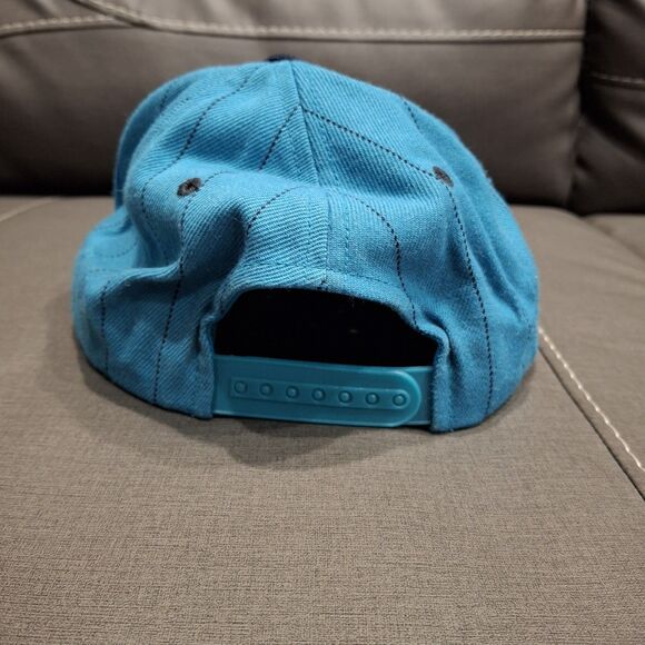 Florida Marlins Grosscap Vtg MLB Teal Black Strip Snapback Cap Under Visor Grey - Picture 3 of 6